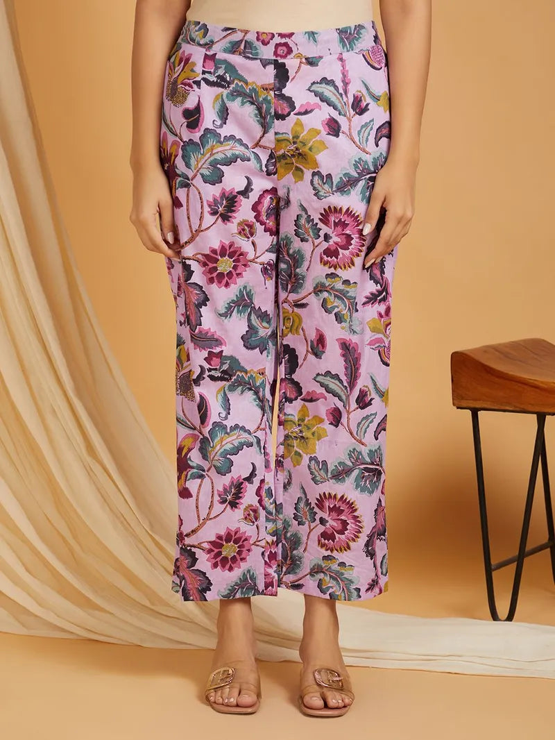 Multicolor Printed Cotton Co-ord Set- Set of 2