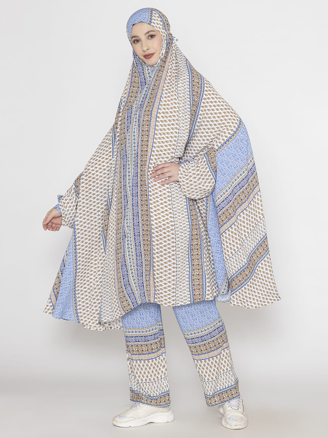 Royal Print Co-ords Set Mixed Blue