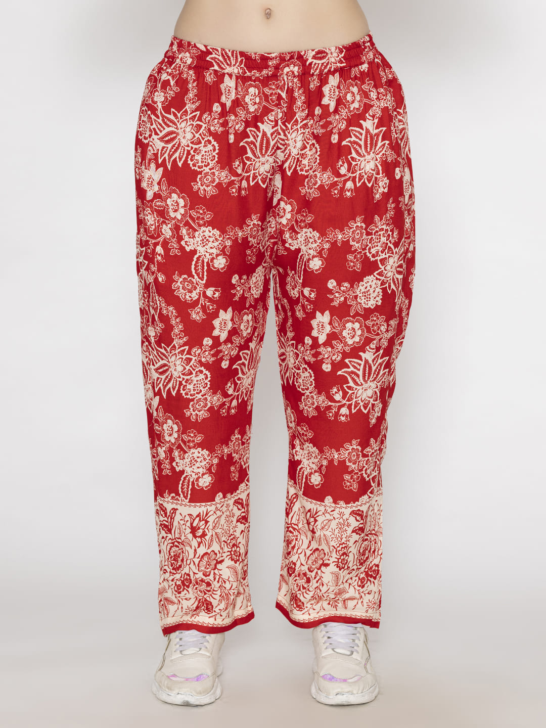 Floral Print Co-ords Set Crimson Red