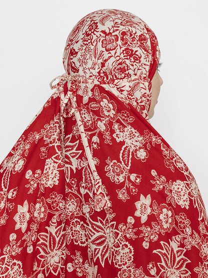 Floral Print Co-ords Set Crimson Red