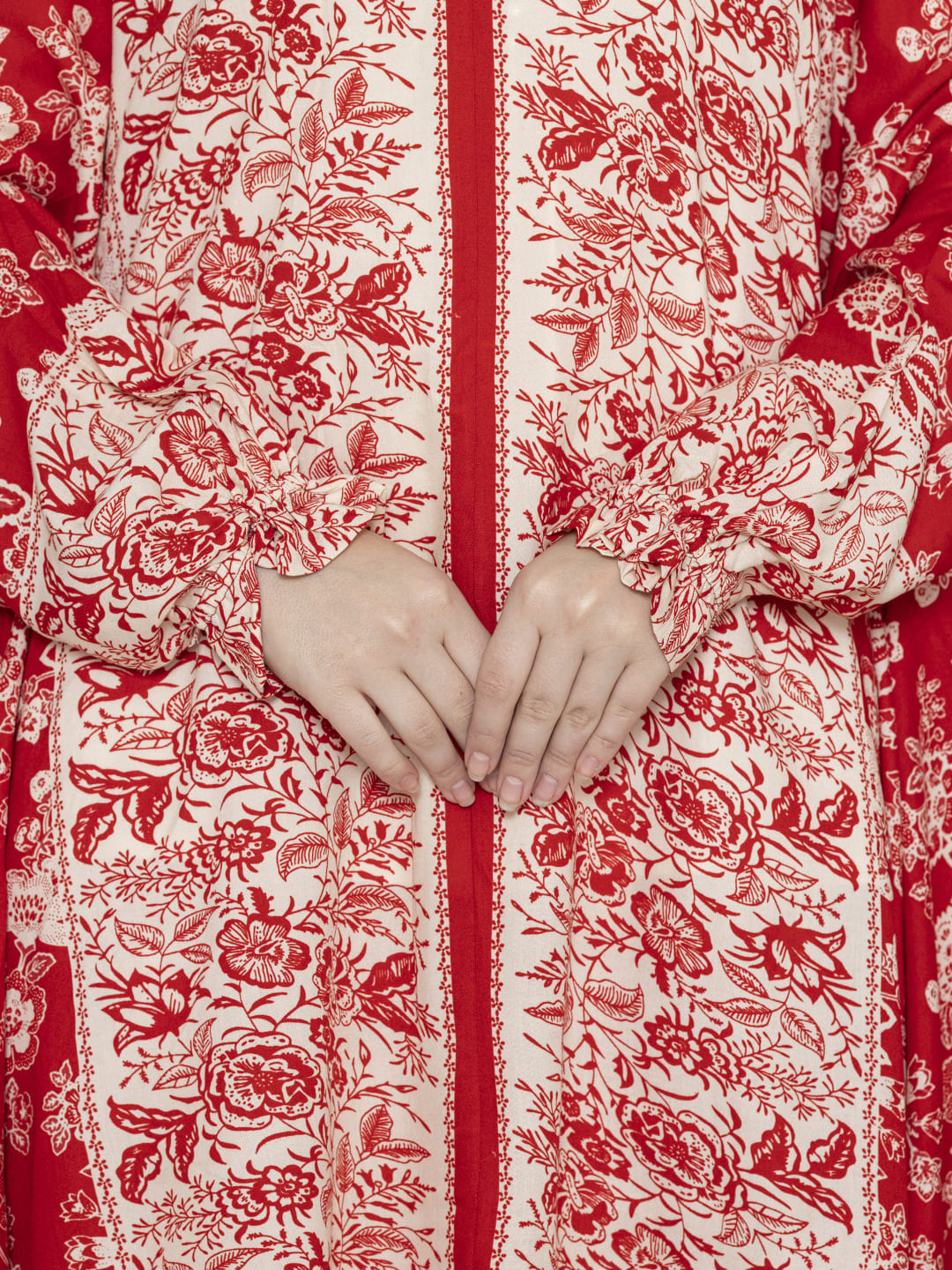 Floral Print Co-ords Set Crimson Red