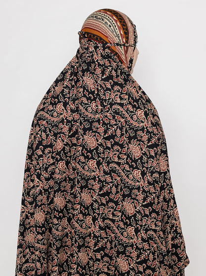 Floral Print Co-ords Set Panel Brown