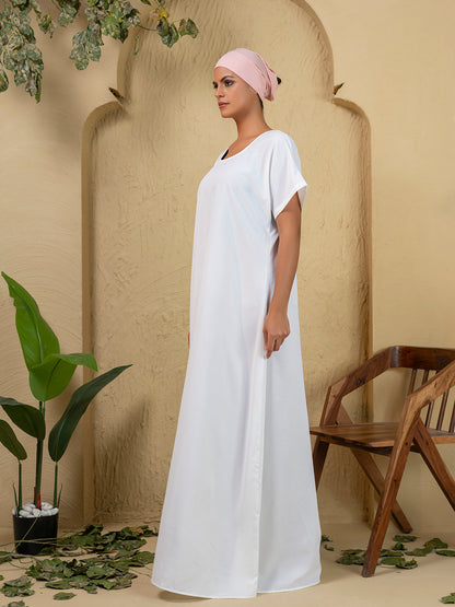 Elegant Embroidered Abaya Set with Matching Hijab & Inner Slip Dres