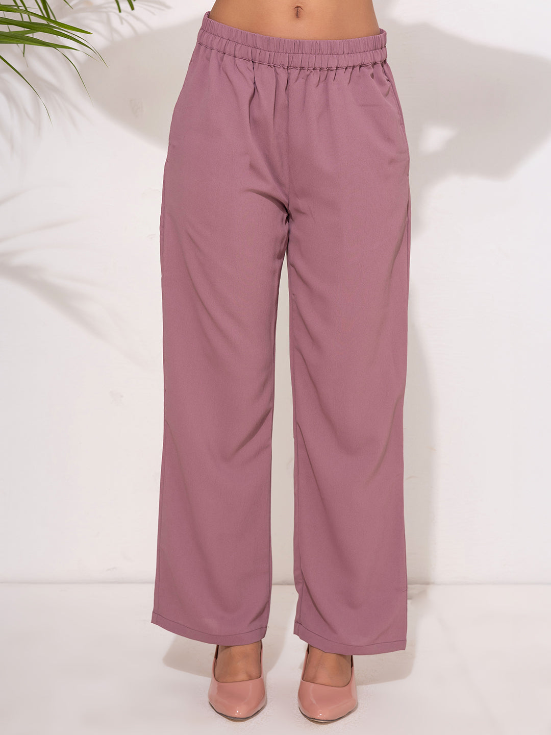 Blush Mauve Button-Down Modest Set