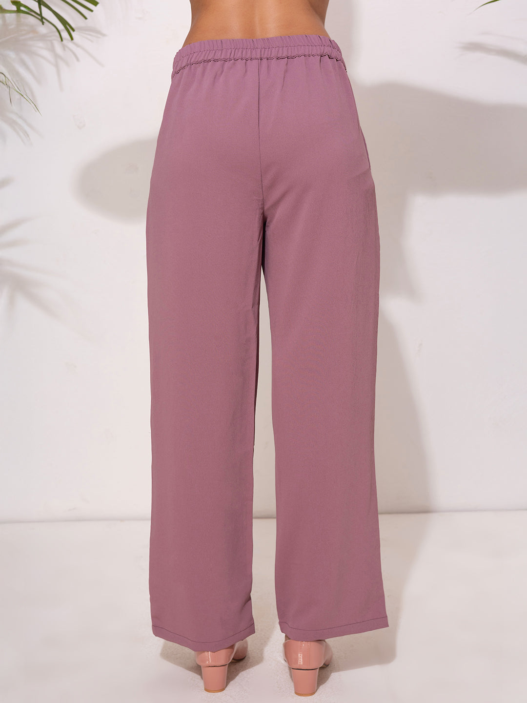 Blush Mauve Button-Down Modest Set