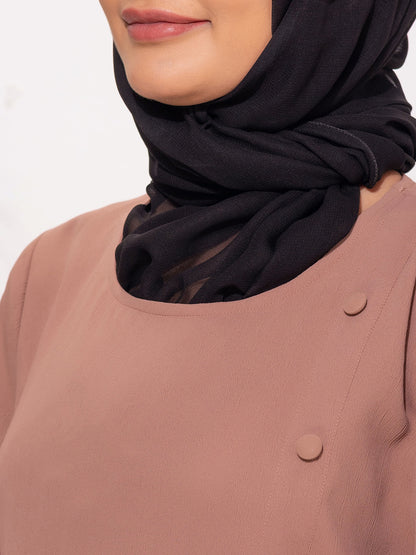 Modest Long Sleeve cord Set – Cocoa Brown