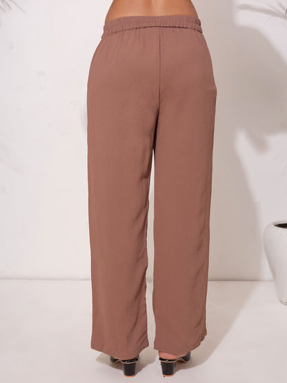 Modest Long Sleeve cord Set – Cocoa Brown