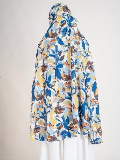 Floral Printed Long Sleeves Premium Viscose Namaz Makhna with Elasticated sleeves