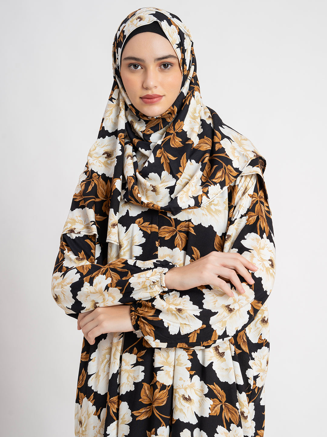 SANASH Collections Floral Printed Burqa Gown