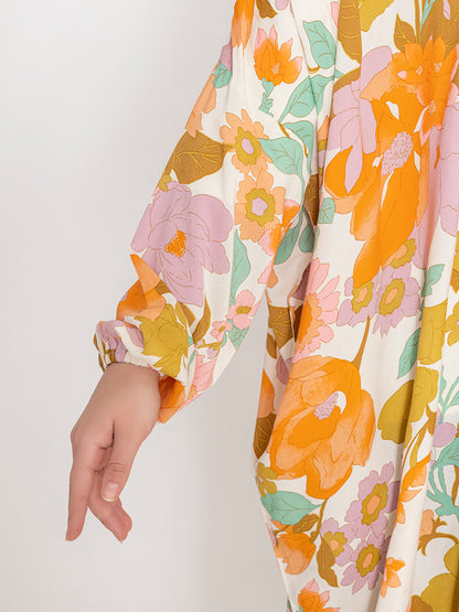 SANASH Collections Floral Printed Round Neck Burqa