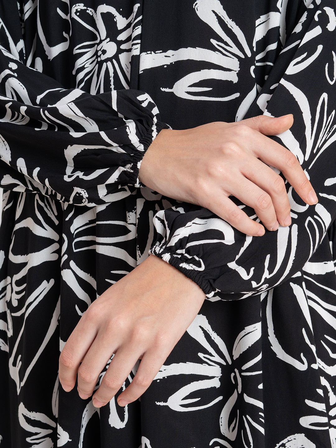 SANASH Collections Floral Printed Burqa Gown