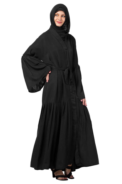 Pleated Abaya With Scarf
