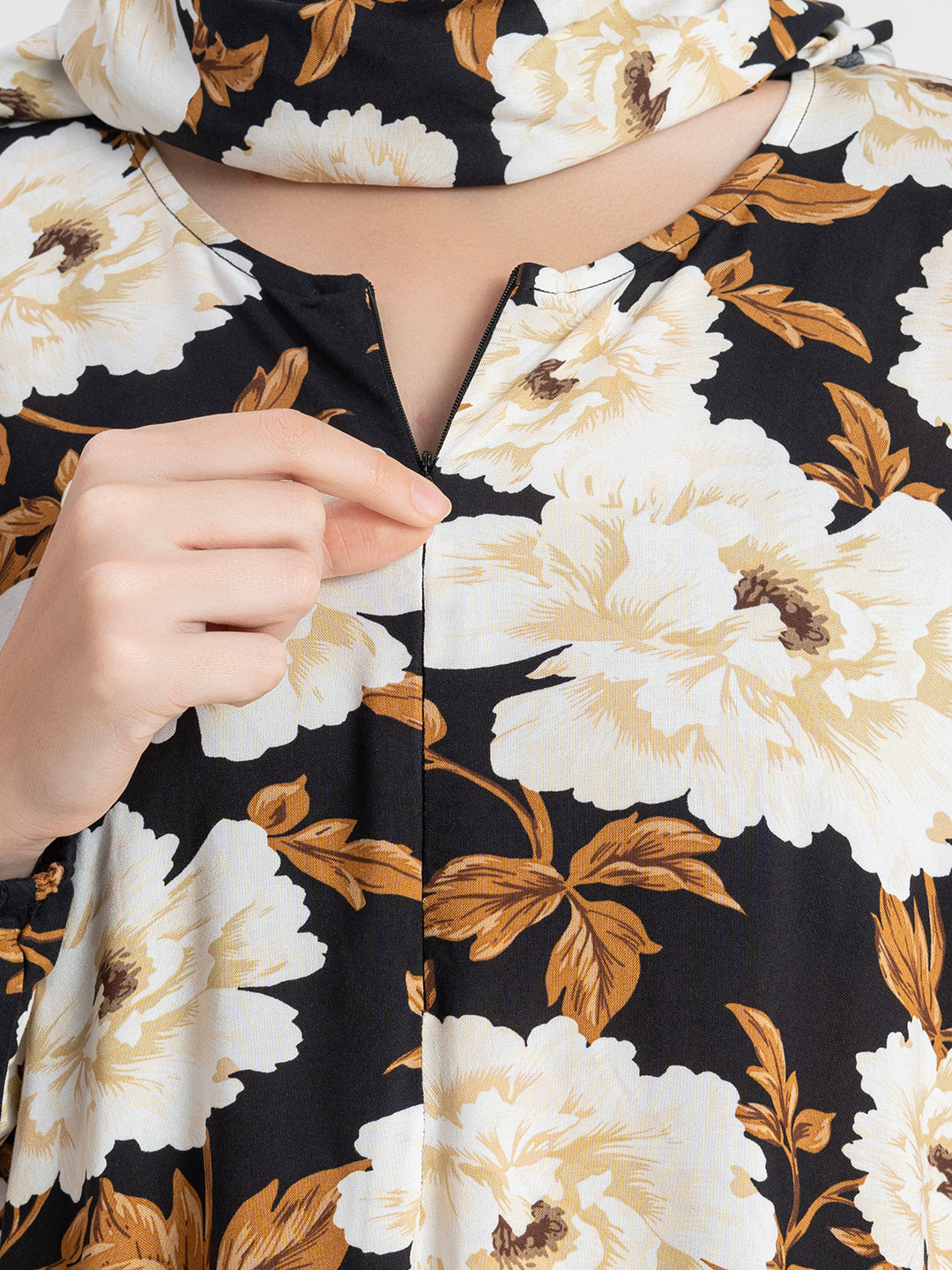 SANASH Collections Floral Printed Burqa Gown