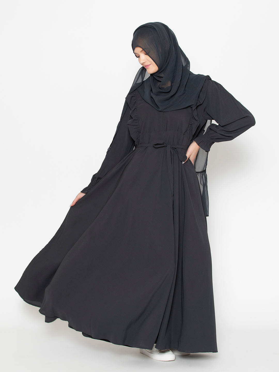 SANASH Collections Zipper Abaya Burqa