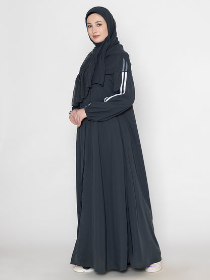 SANASH Collections Elasticated Sleeves Burqa With Scarf