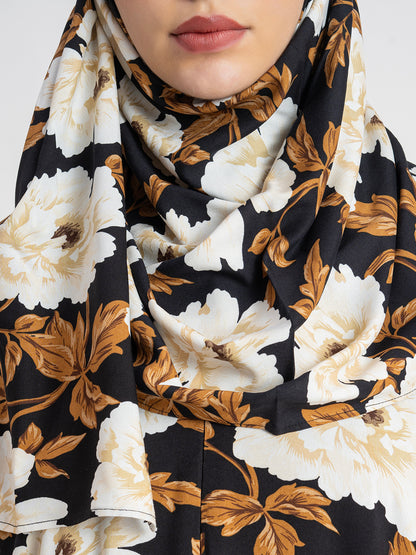 SANASH Collections Floral Printed Burqa Gown