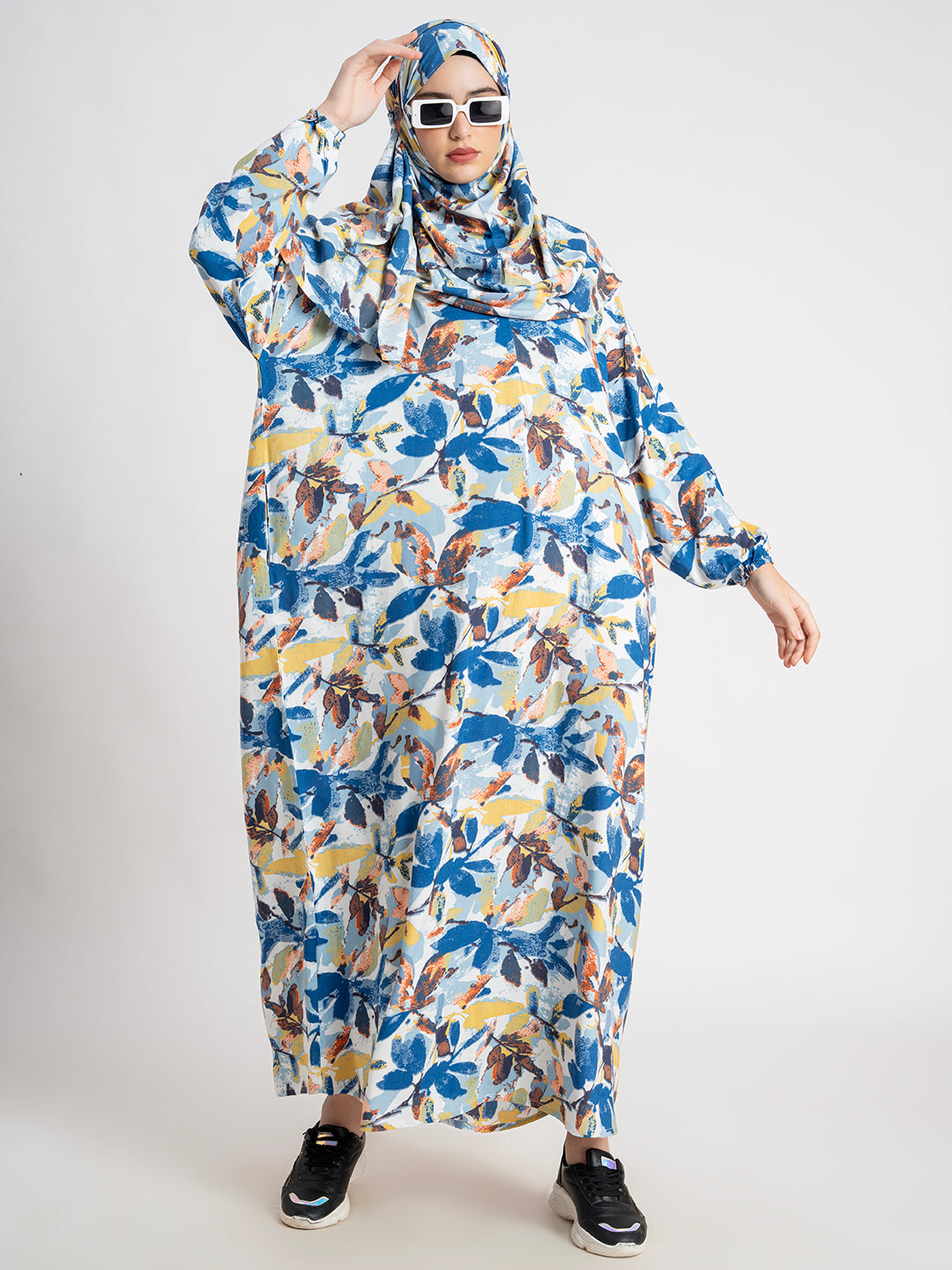 SANASH Collections Floral Printed Burqa Gown