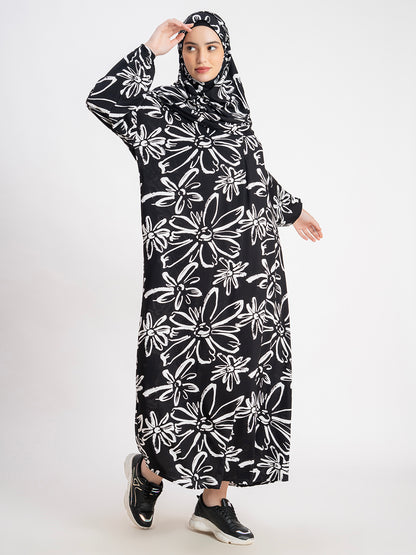 SANASH Collections Floral Printed With Scarf