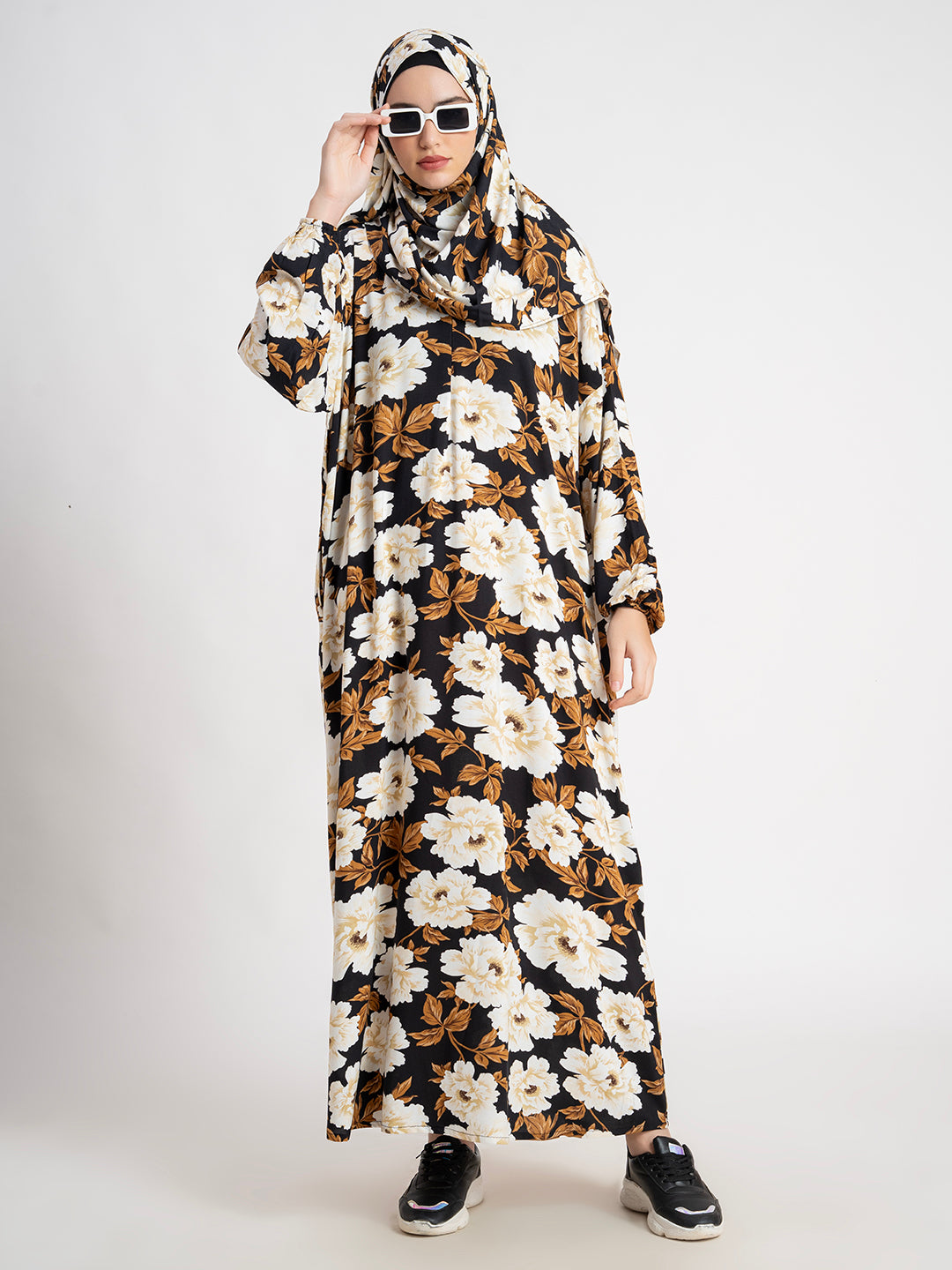 SANASH Collections Floral Printed Burqa Gown