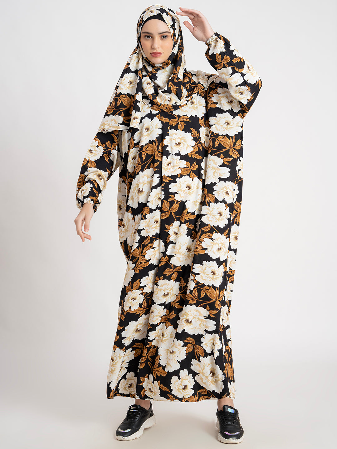 SANASH Collections Floral Printed Burqa Gown