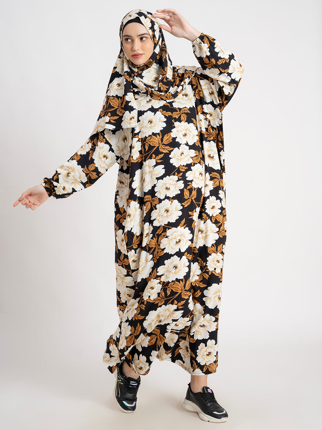 SANASH Collections Floral Printed Burqa Gown