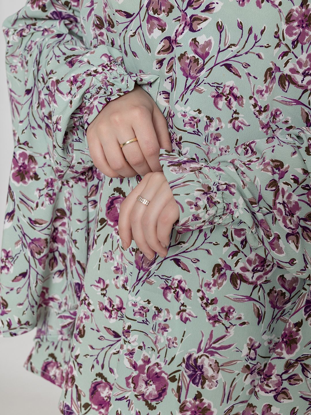 multi Floral Premium Viscose Namaz Makhna with Elasticated Sleeves