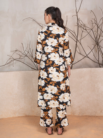 Foral Printed Tunic With Trousers Co-Ord Set