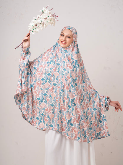 Pastel Abstract Namaz Dupatta– Soft & Flowy Prayer Wear