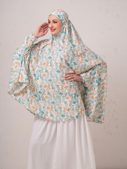 Elegant Abstract Print  Premium Viscose Rayon Namaz Dupatta  – Comfortable One-Piece Prayer Wear