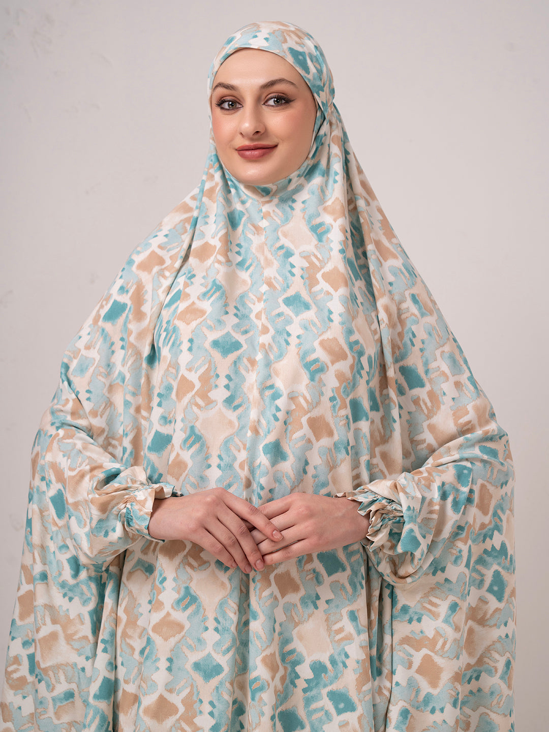 Elegant Abstract Print  Premium Viscose Rayon Namaz Dupatta  – Comfortable One-Piece Prayer Wear