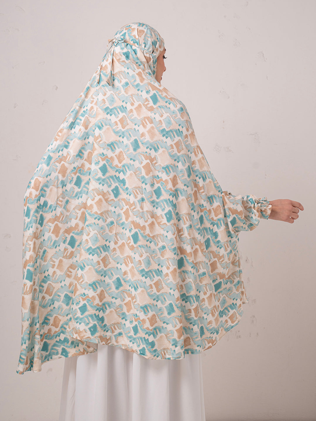 Elegant Abstract Print  Premium Viscose Rayon Namaz Dupatta  – Comfortable One-Piece Prayer Wear