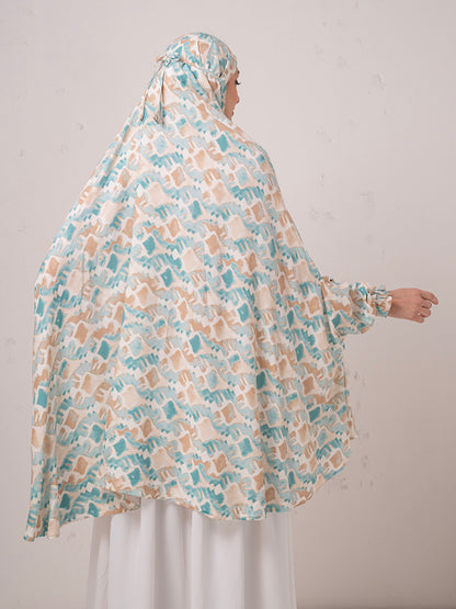 Elegant Abstract Print  Premium Viscose Rayon Namaz Dupatta  – Comfortable One-Piece Prayer Wear
