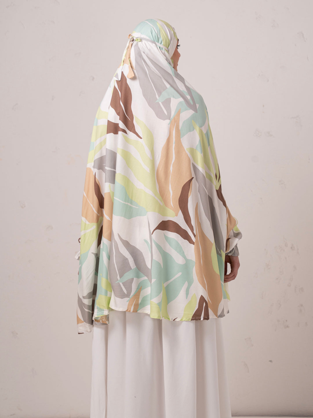 Abstract Print Namaz Dupatta – Soft Pastel Multi