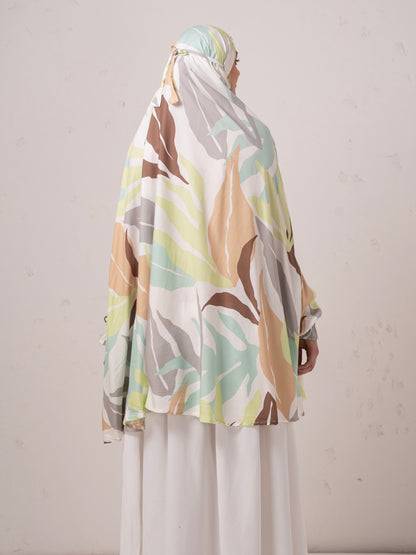 Abstract Print Namaz Dupatta – Soft Pastel Multi