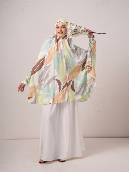 Abstract Print Namaz Dupatta – Soft Pastel Multi
