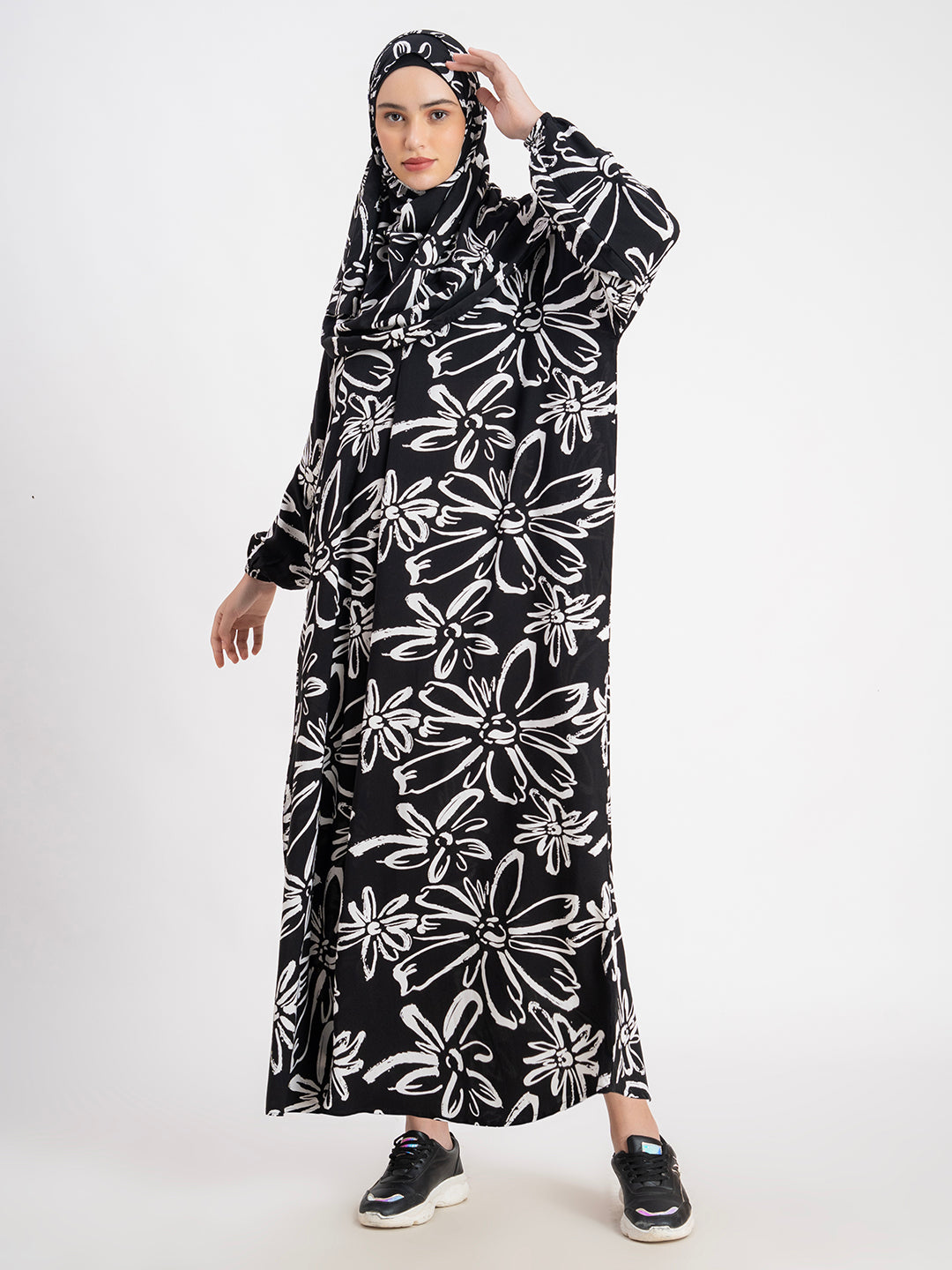 SANASH Collections Floral Printed Burqa Gown