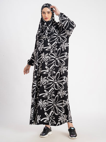 SANASH Collections Floral Printed With Scarf