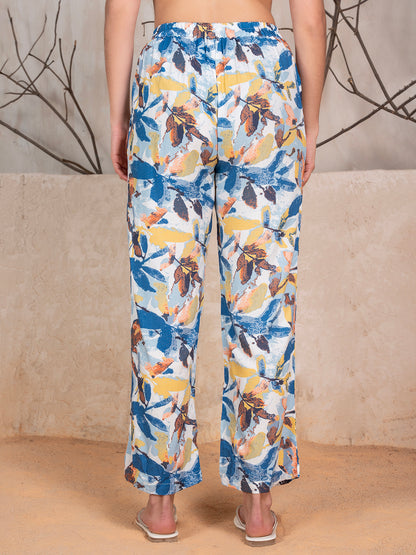 Ethnic Floral Printed Tunic With Trousers Co-Ord Set