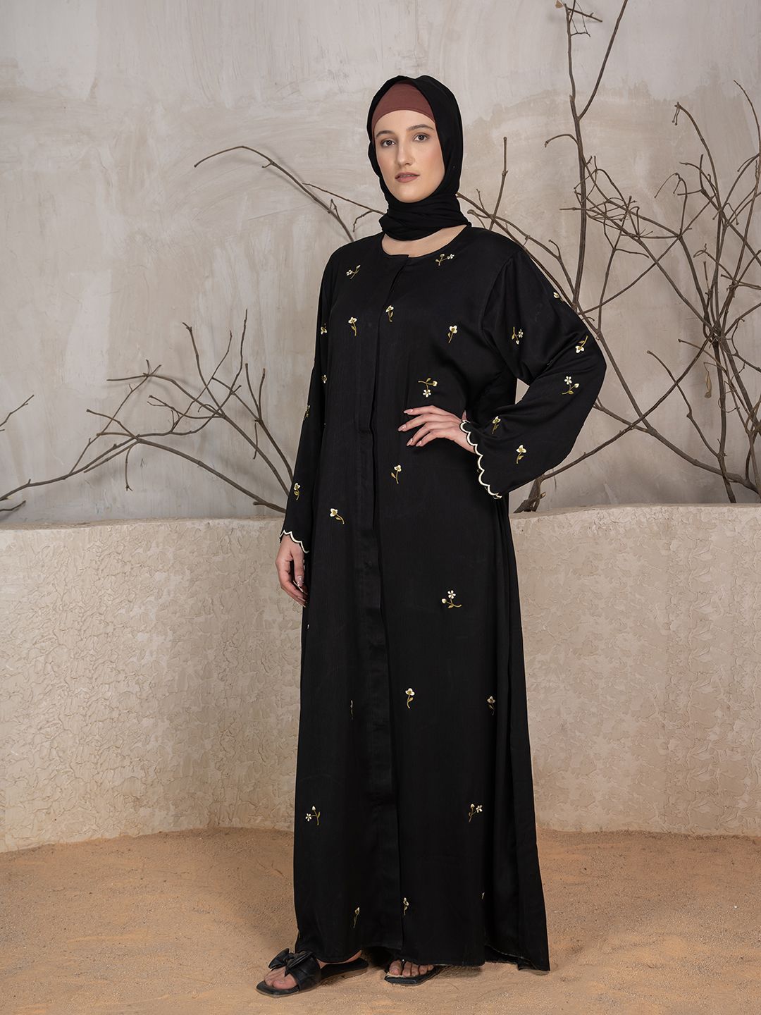Women Embroidered Abaya Burqa