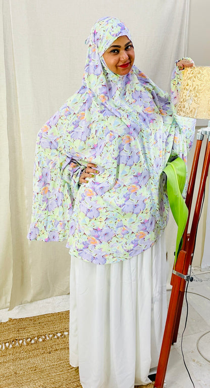 Lilac Printed Super Soft Namaz Dupatta