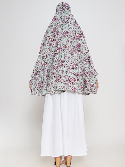 multi Floral Premium Viscose Namaz Makhna with Elasticated Sleeves