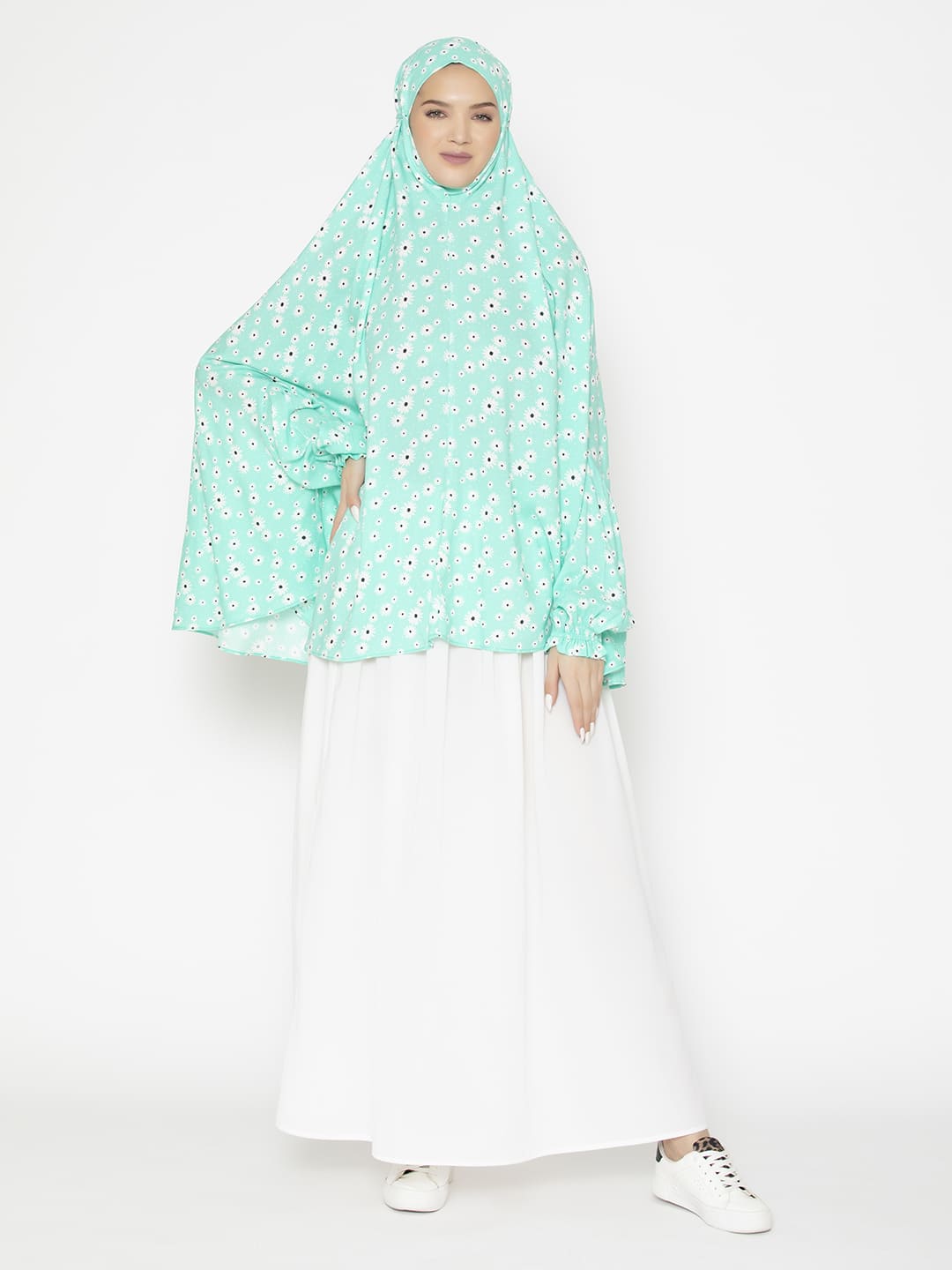 Minimal Floral Modest Namaz Dupatta