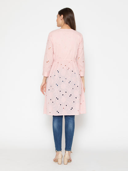 Serenity Daisy Minimalistic Dress Pink