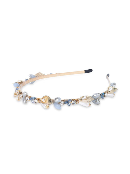 Sapphire Crown Headband Golden