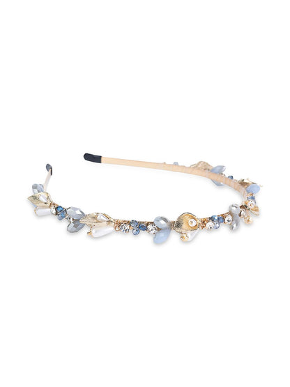 Sapphire Crown Headband Golden
