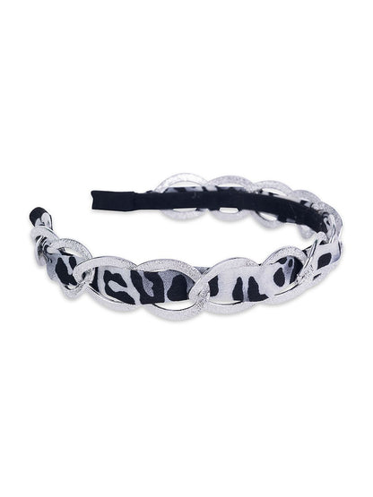 Ebony Zebra Headband Blue