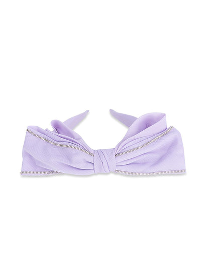 Rhinestone Bow Headband Mauve