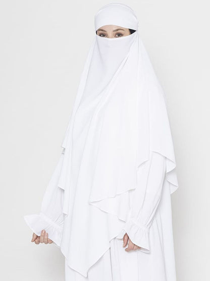 Royal Layered Khimar White