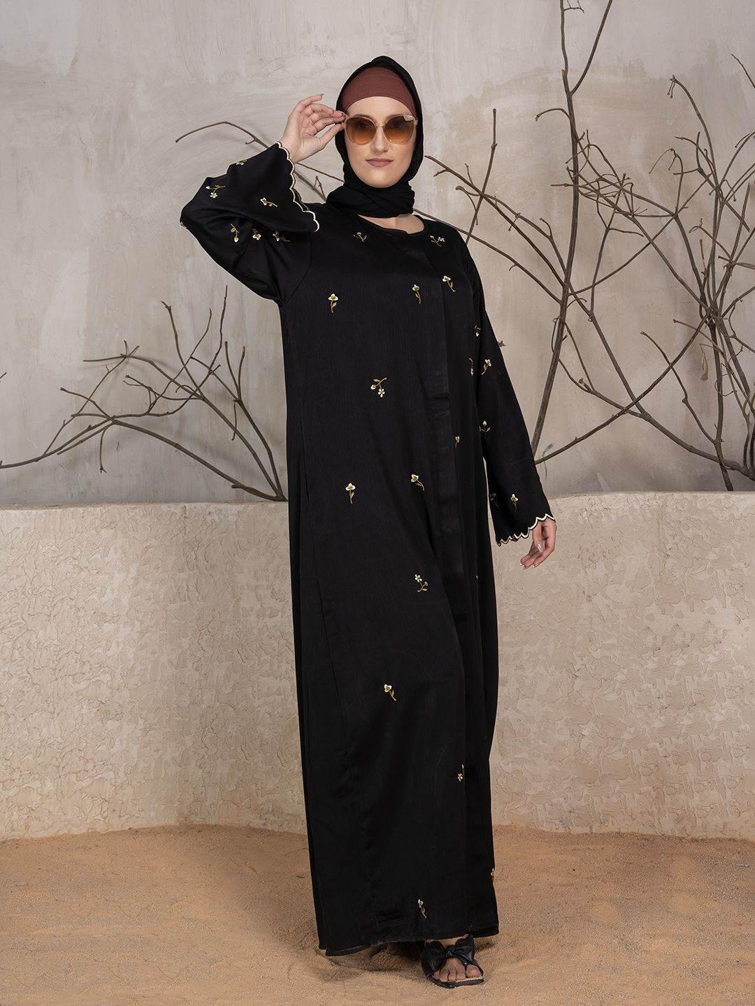 Women Embroidered Abaya Burqa