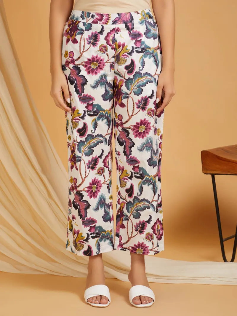 Multicolor Printed Cotton Co-ord Set- Set of 2